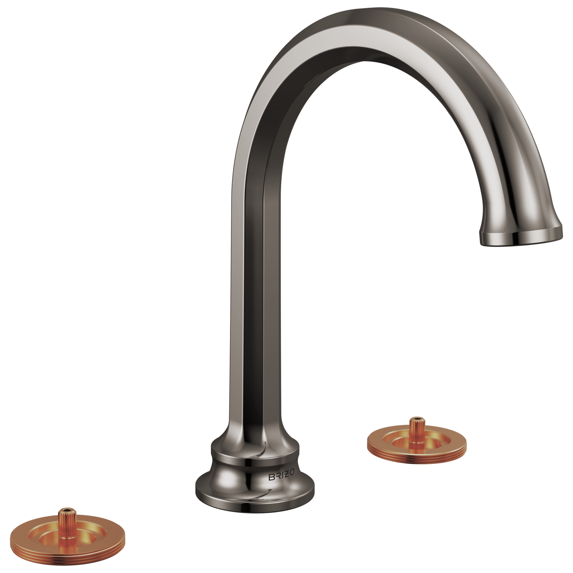 Brizo Beauclere 65365LF Widespread Lavatory Faucet with Arc Spout - Less Handles 1.2 GPM - Brilliance Black Onyx