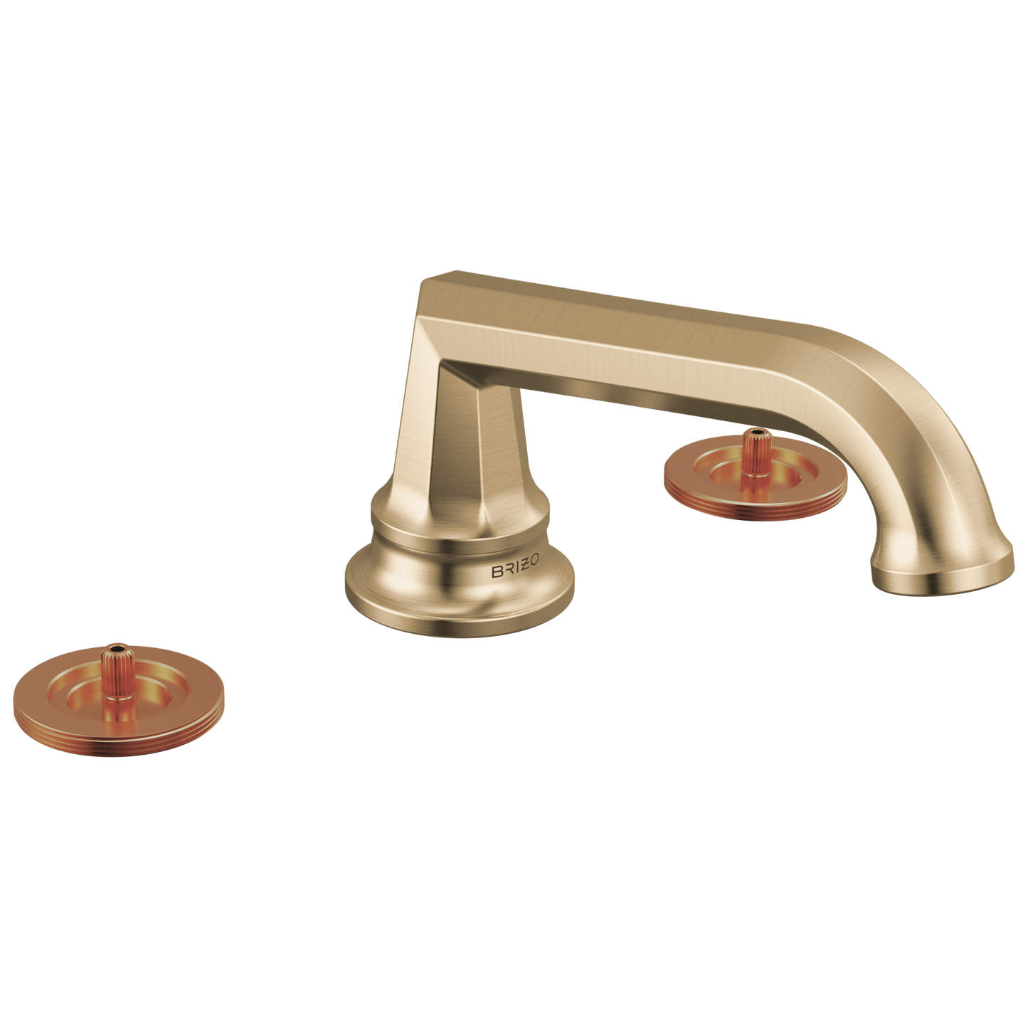 Brizo Beauclere 65366LF Widespread Lavatory Faucet with Low Spout - Less Handles 1.2 GPM - Luxe Gold