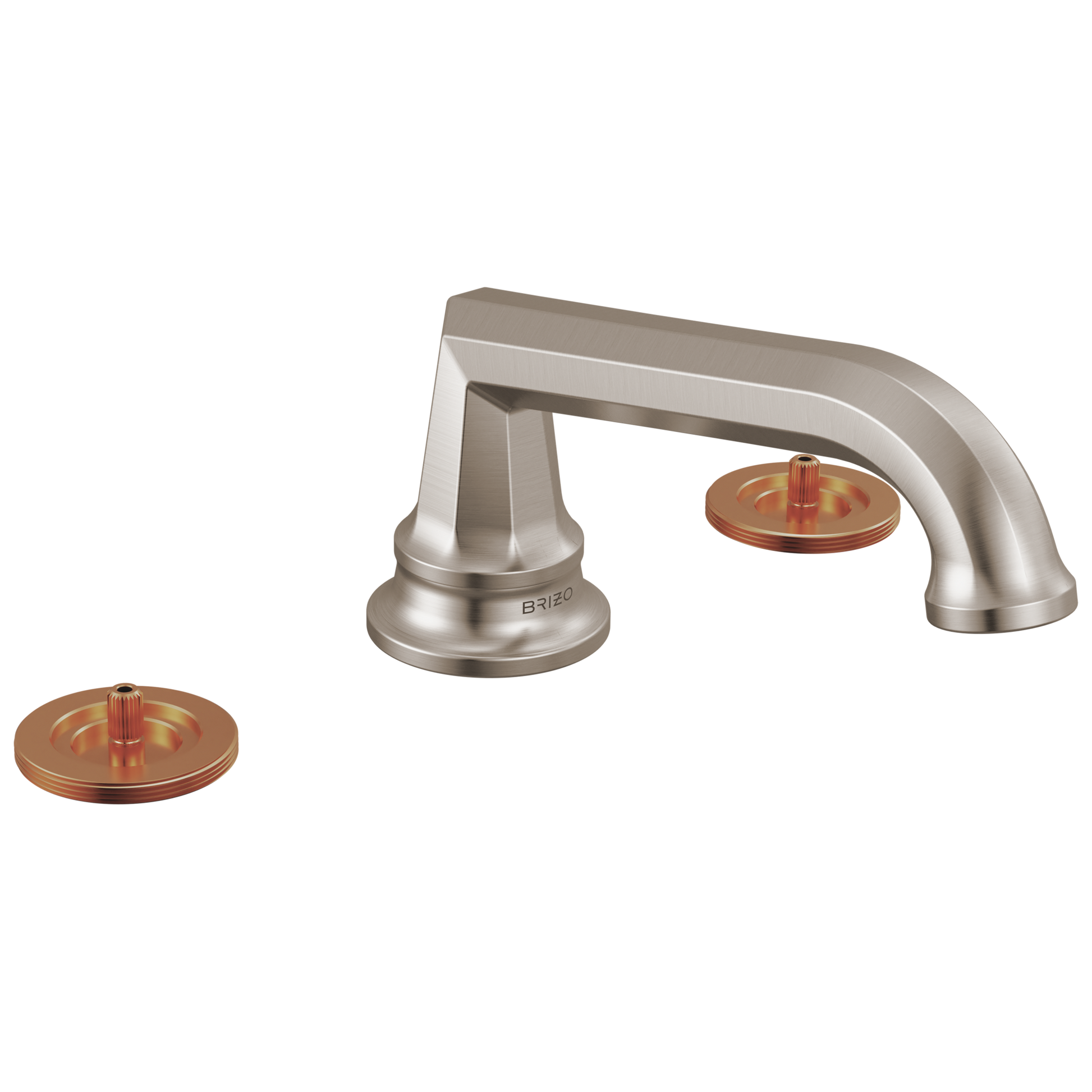 Brizo Beauclere 65366LF Widespread Lavatory Faucet with Low Spout - Less Handles 1.2 GPM - Luxe Nickel