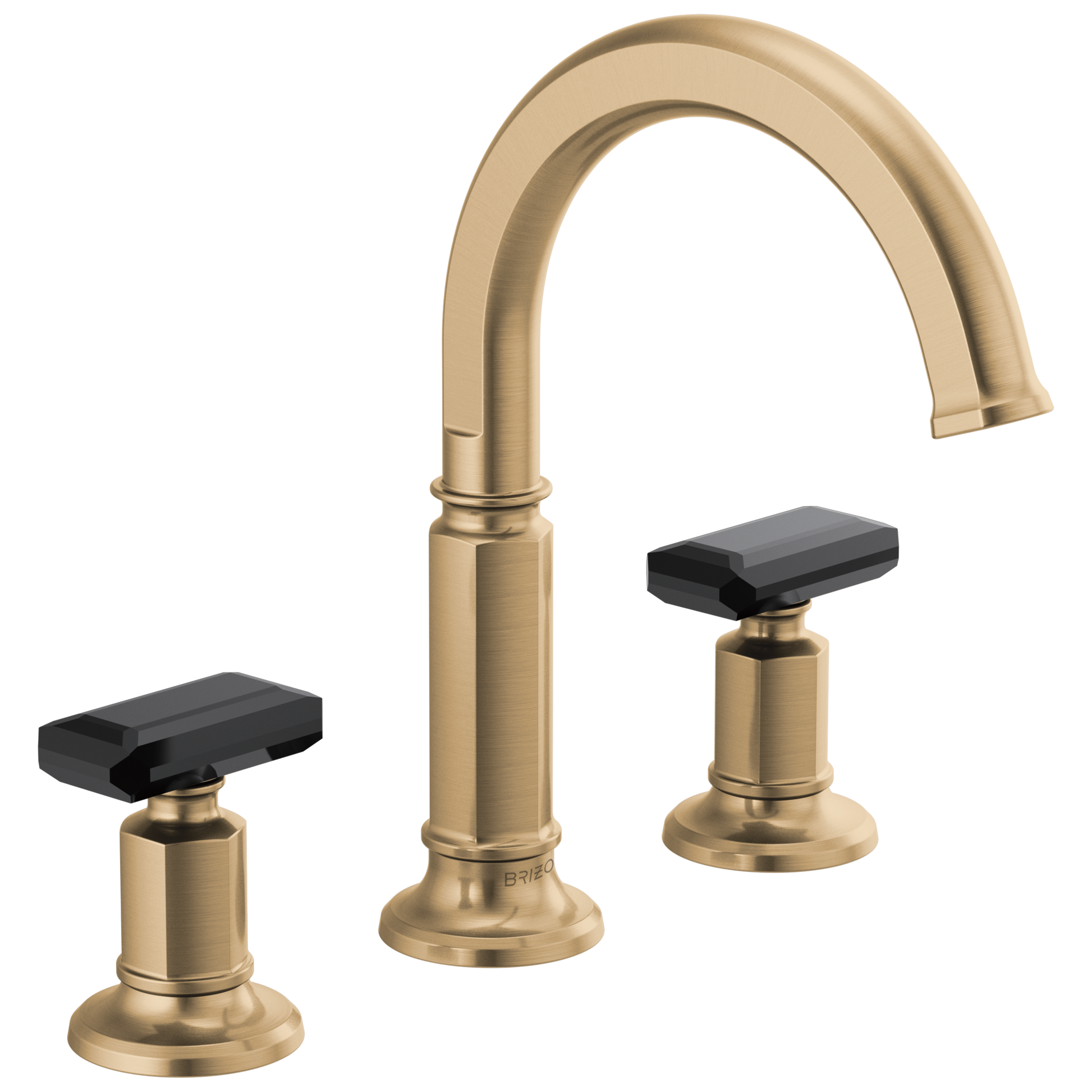Brizo Invari 65376LF Widespread Lavatory Faucet with Arc Spout - Less Handles 1.2 GPM - Luxe Gold