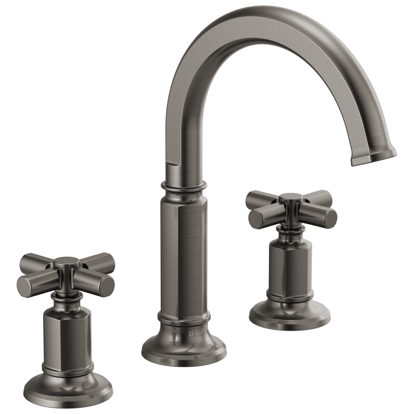Brizo Invari 65376LF Widespread Lavatory Faucet with Arc Spout - Less Handles 1.2 GPM - Luxe Steel