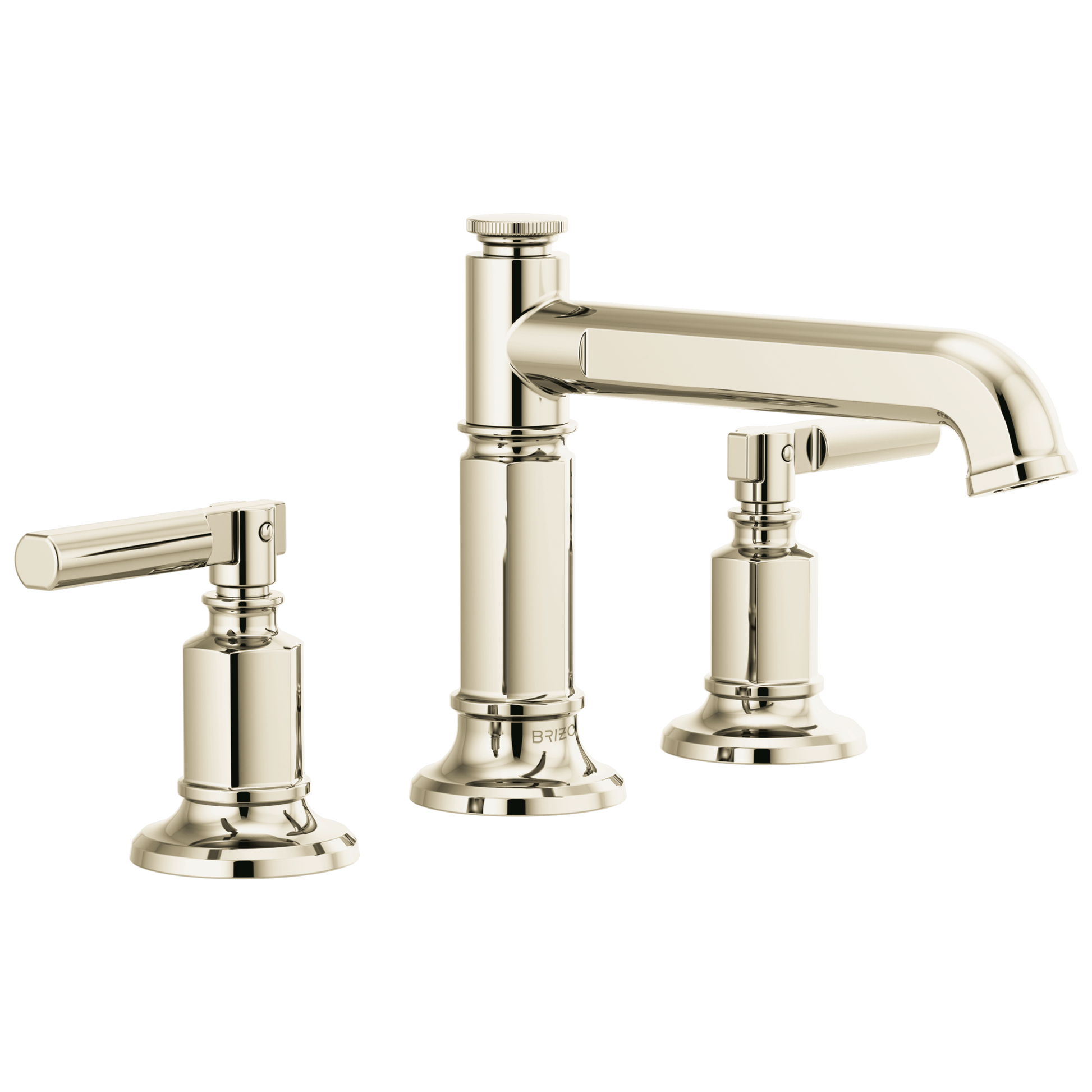 Brizo Invari 65377LF Widespread Lavatory Faucet with Column Spout - Less Handles 1.2 GPM - Polished Nickel