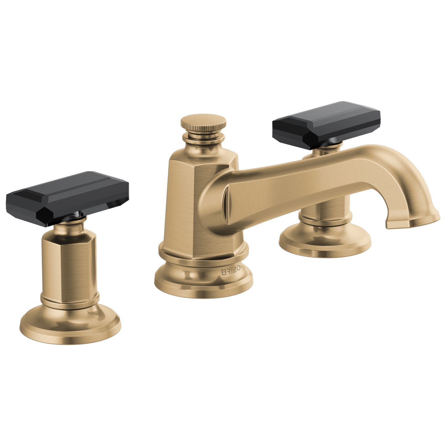 Brizo Invari 65378LF Widespread Lavatory Faucet with Angled Spout - Less Handles 1.2 GPM - Luxe Gold