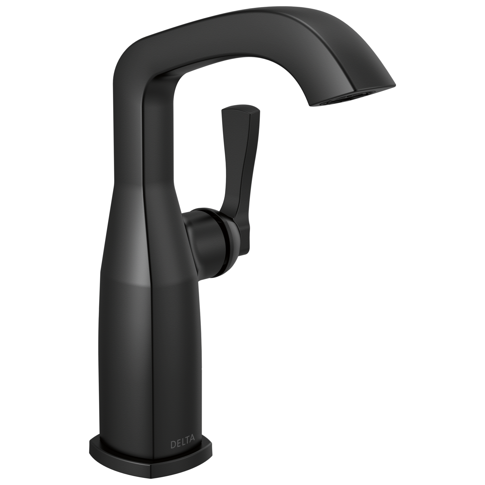Delta Stryke 676 Single Handle Mid-Height Bathroom Faucet - Matte Black