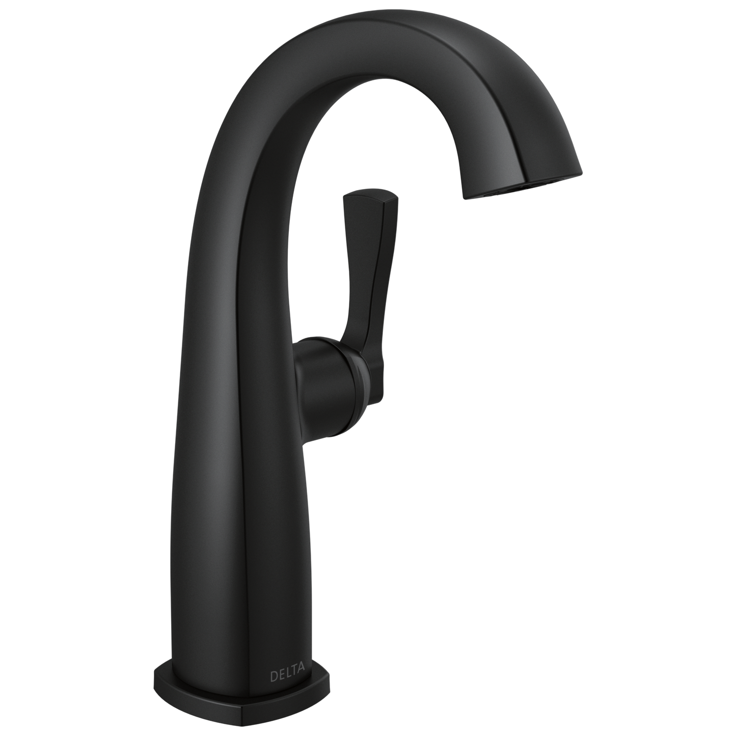 Delta Stryke 677 Single Handle Mid-Height Bathroom Faucet - Matte Black