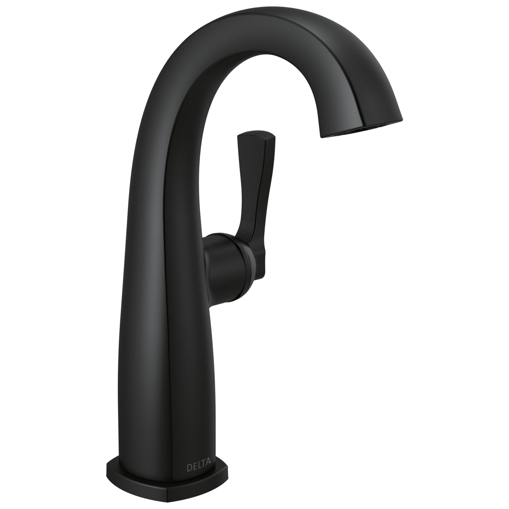 Delta Stryke 677 Single Handle Mid-Height Bathroom Faucet - Matte Black