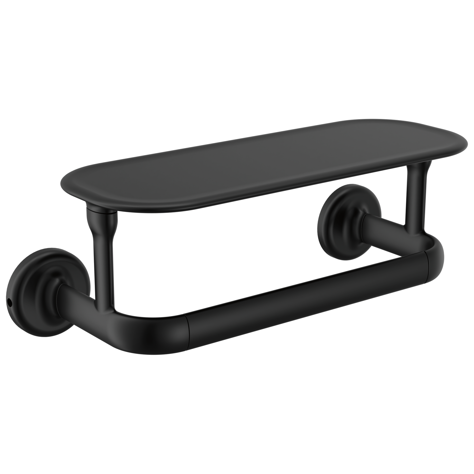 Delta Bonacci 74508 8" Towel Bar with Shelf - Matte Black
