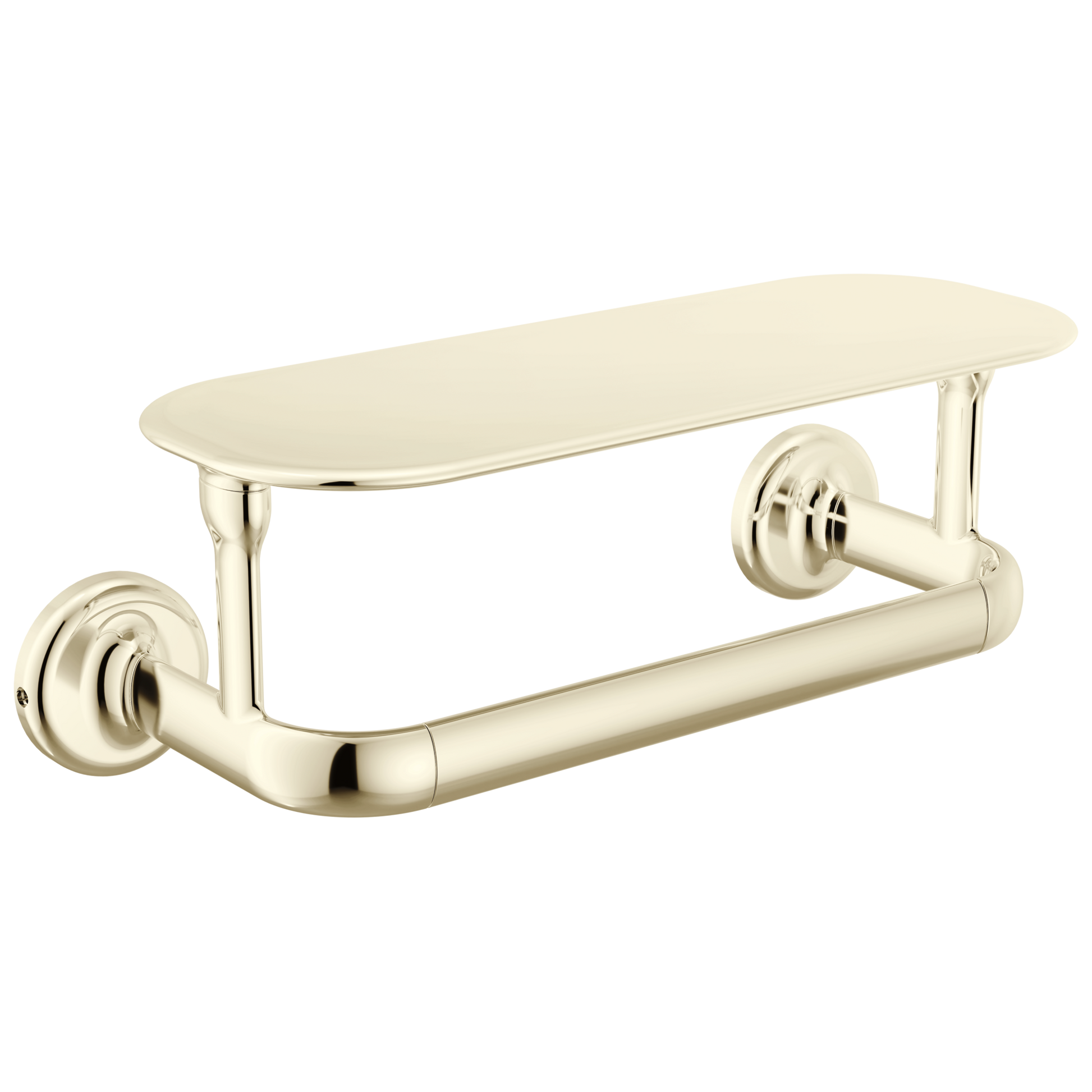 Delta Bonacci 74508 8" Towel Bar with Shelf - Polished Nickel