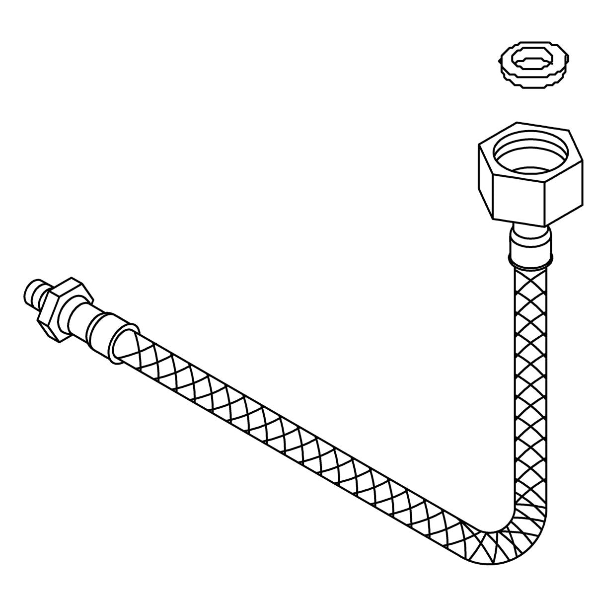 KOHLER K-74790 Hose, Braided W/Washer
