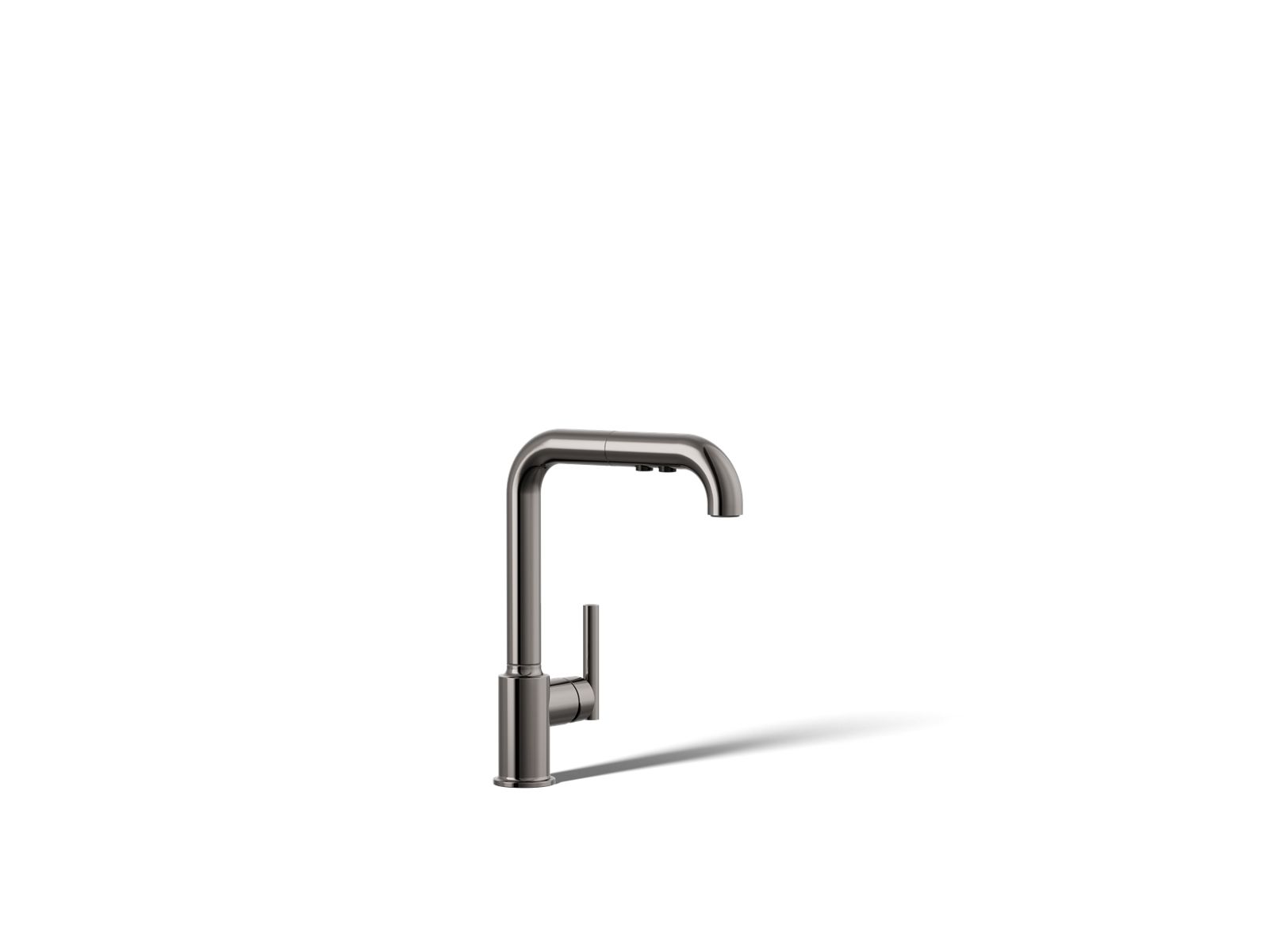 KOHLER Purist Pull-out kitchen sink faucet with three-function sprayhead