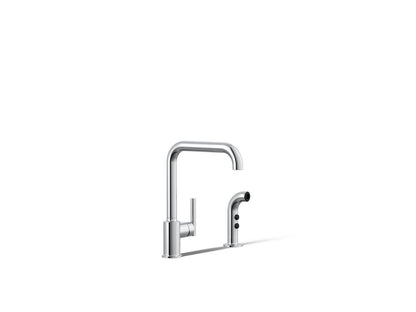 KOHLER Purist Single-handle kitchen sink faucet with side sprayer