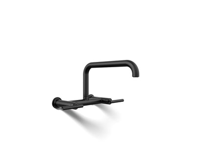 KOHLER Purist Two-hole wall-mount bridge kitchen sink faucet