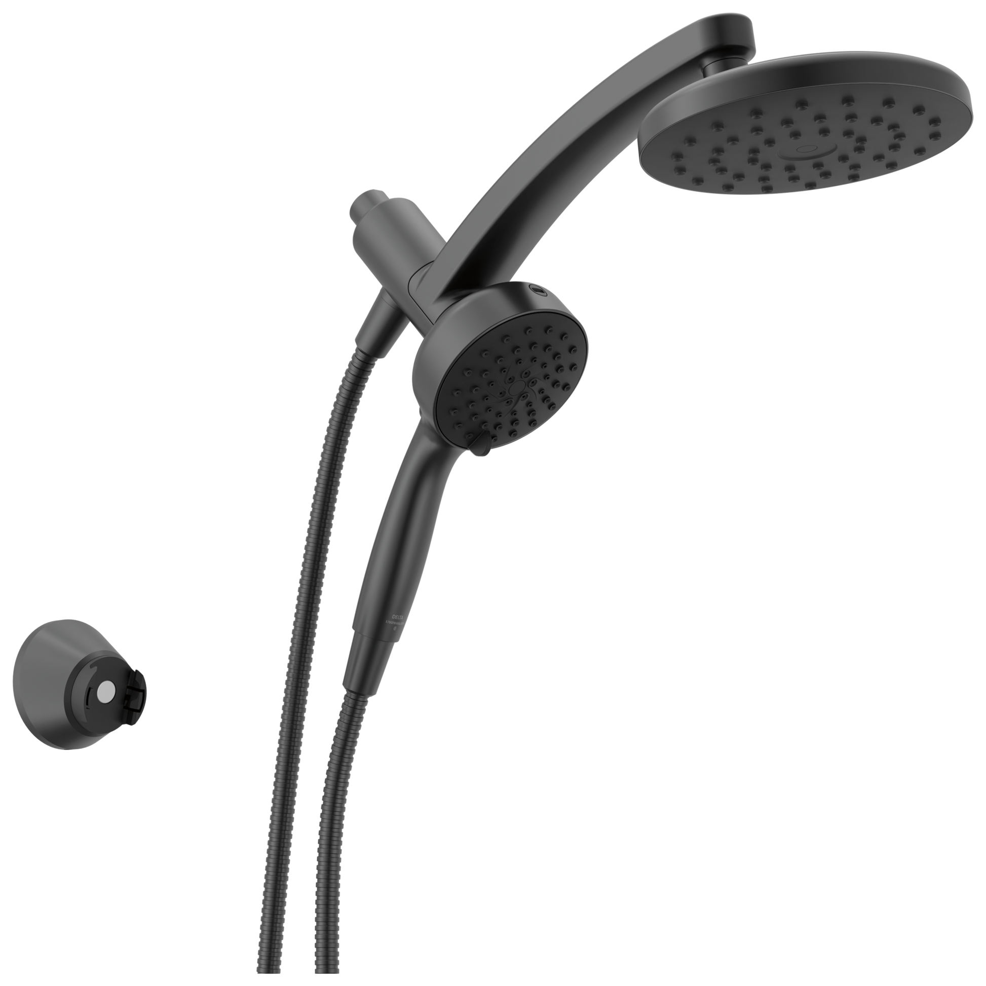 Delta Universal Showering Components 75648BL PivotPro 3-in-1 Combination Shower with TouchClean Spray Face - Matte Black