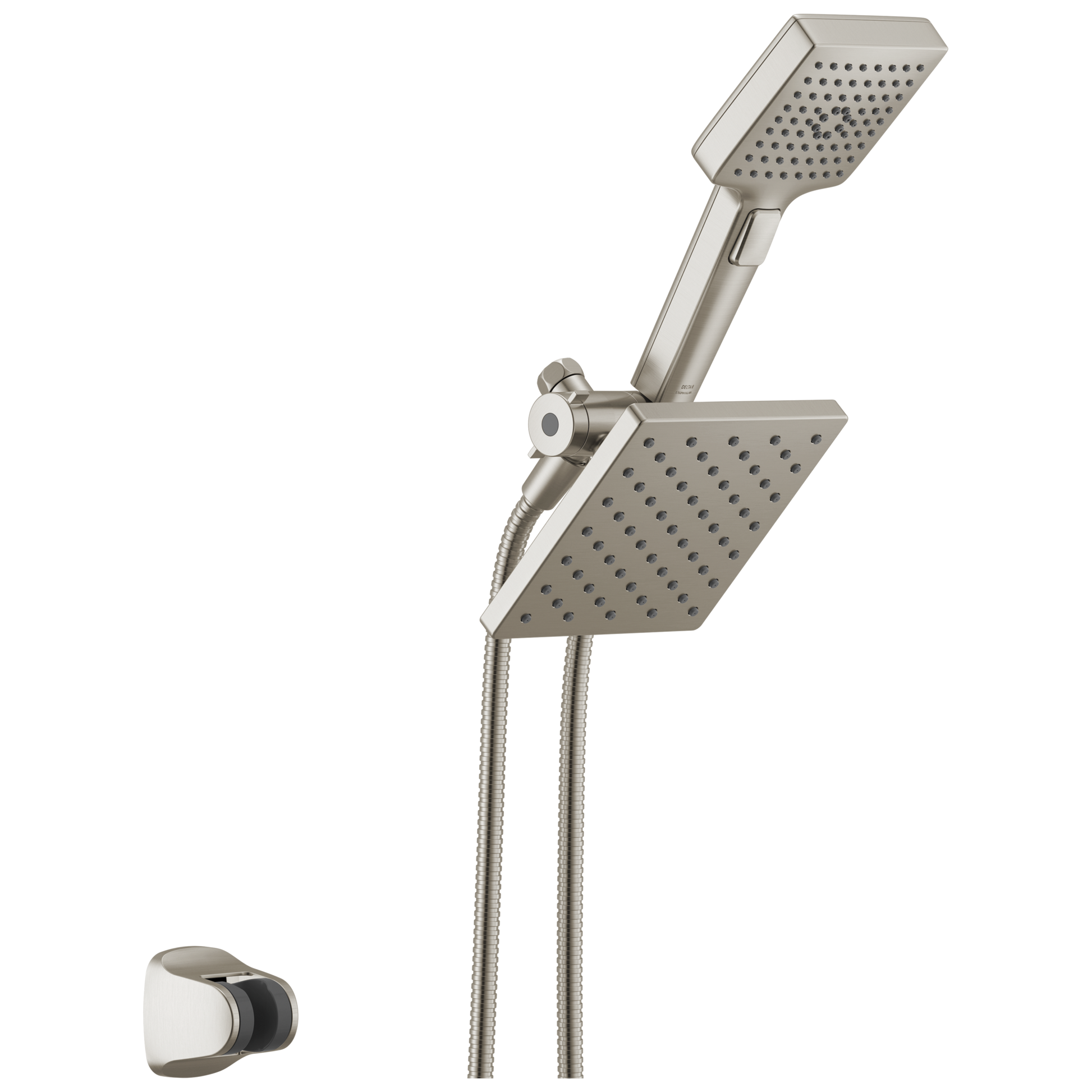Delta Universal Showering Components 75755SS 5-Setting Two-in-One Combination Shower with Additional Mount - Stainless