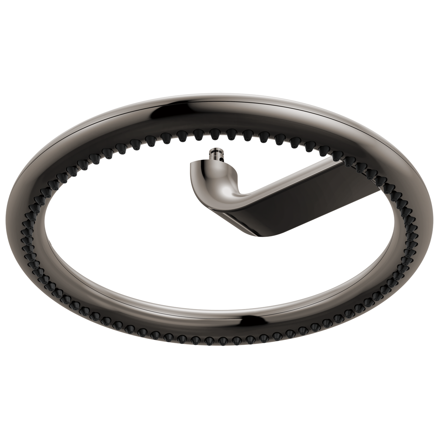 Brizo Roccesco 813110 12" Single-Function Halo Raincan Shower Head - 1.75 GPM - Brilliance Black Onyx
