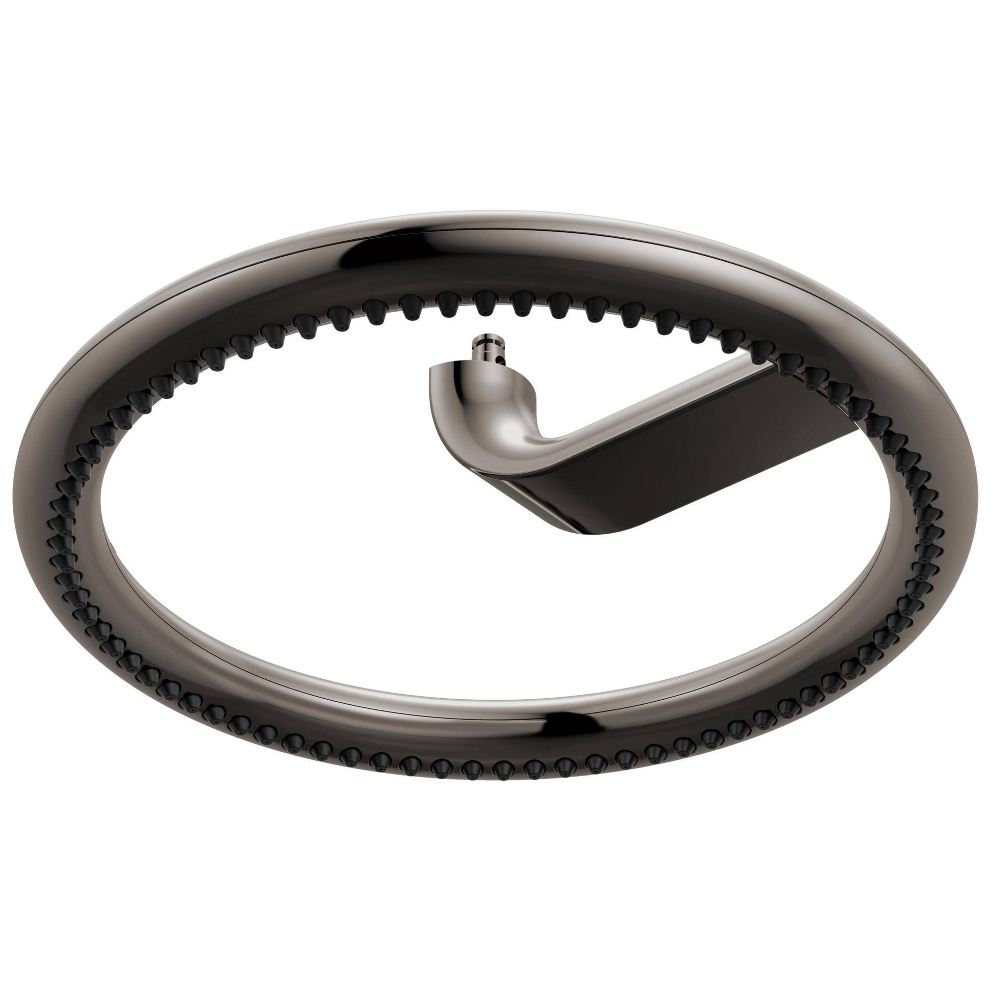 Brizo Roccesco 813110 12" Single-Function Halo Raincan Shower Head - 1.75 GPM - Brilliance Black Onyx