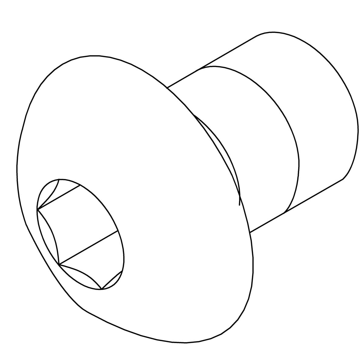 KOHLER K-834683 Screw, M4-0.7Mm X 6Mm, Dome Head