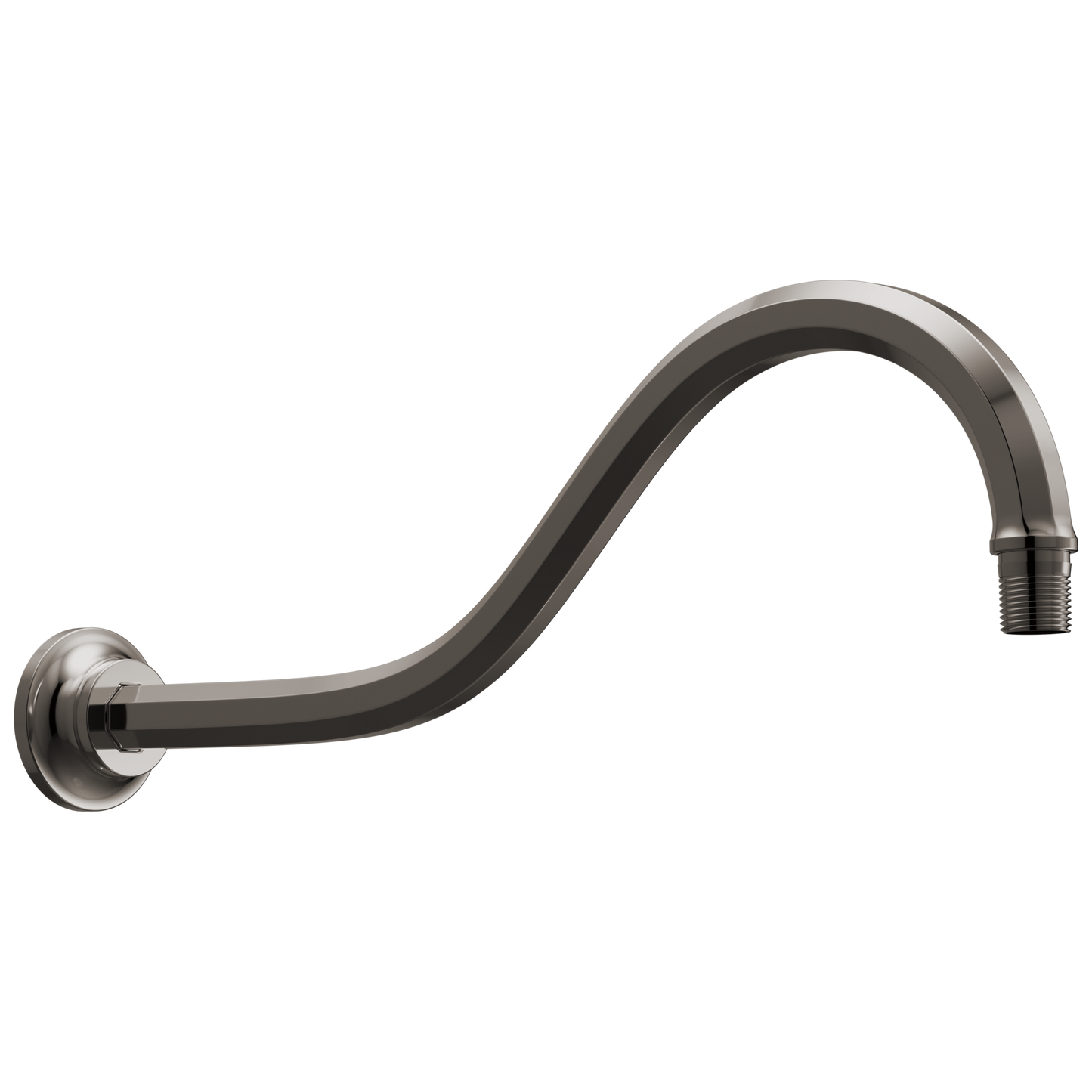 Brizo Beauclere 83965 16" Shower Arm and Flange - Brilliance Black Onyx