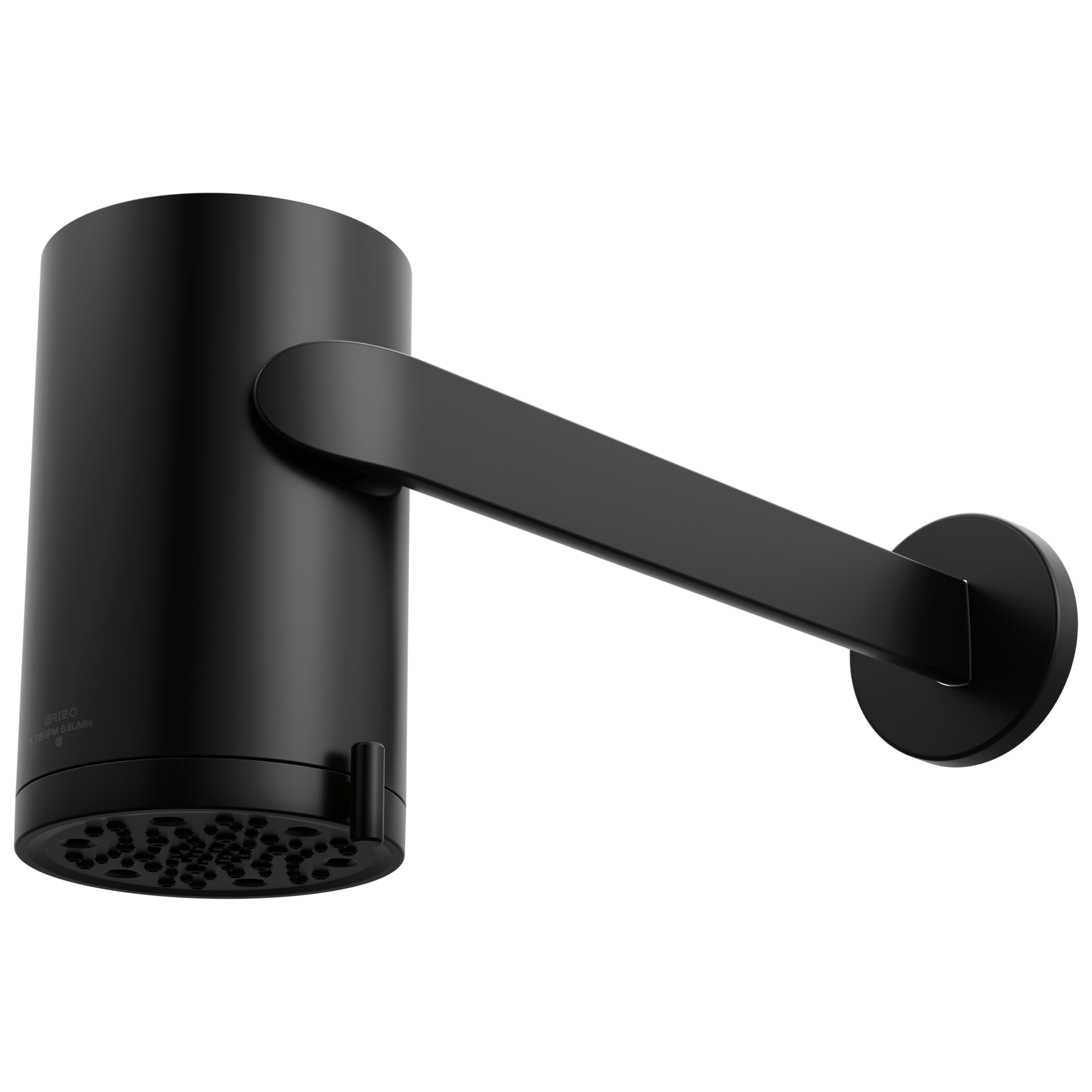 Brizo Roccesco 873110 Multi-Function Sconce Wall Mount Shower Head with Shower Arm and Flange - 1.75 GPM - Matte Black