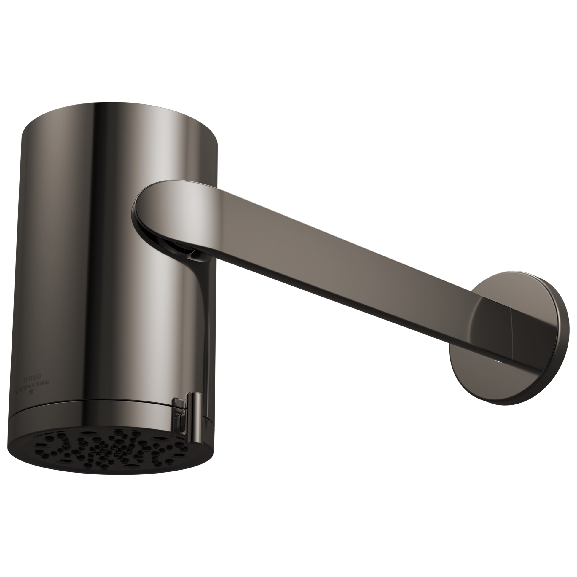 Brizo Roccesco 873110 Multi-Function Sconce Wall Mount Shower Head with Shower Arm and Flange - 1.75 GPM - Brilliance Black Onyx