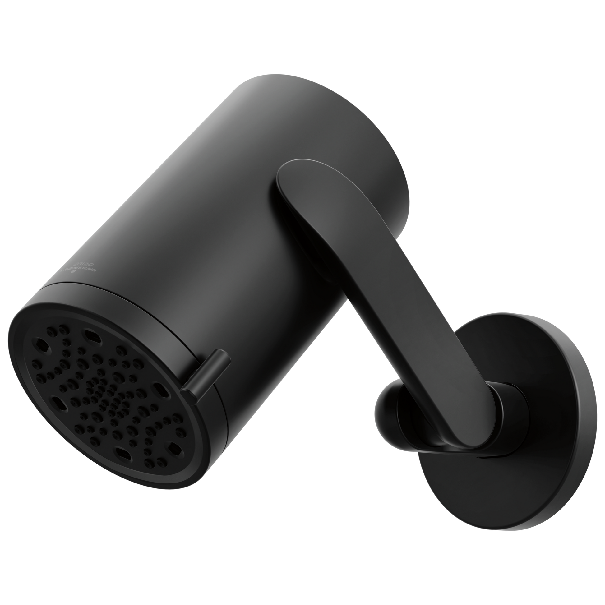 Brizo Roccesco 873111 Multi-Function Sconce Wall Mount Shower Head with Jointed Shower Arm and Flange - 1.75 GPM - Matte Black