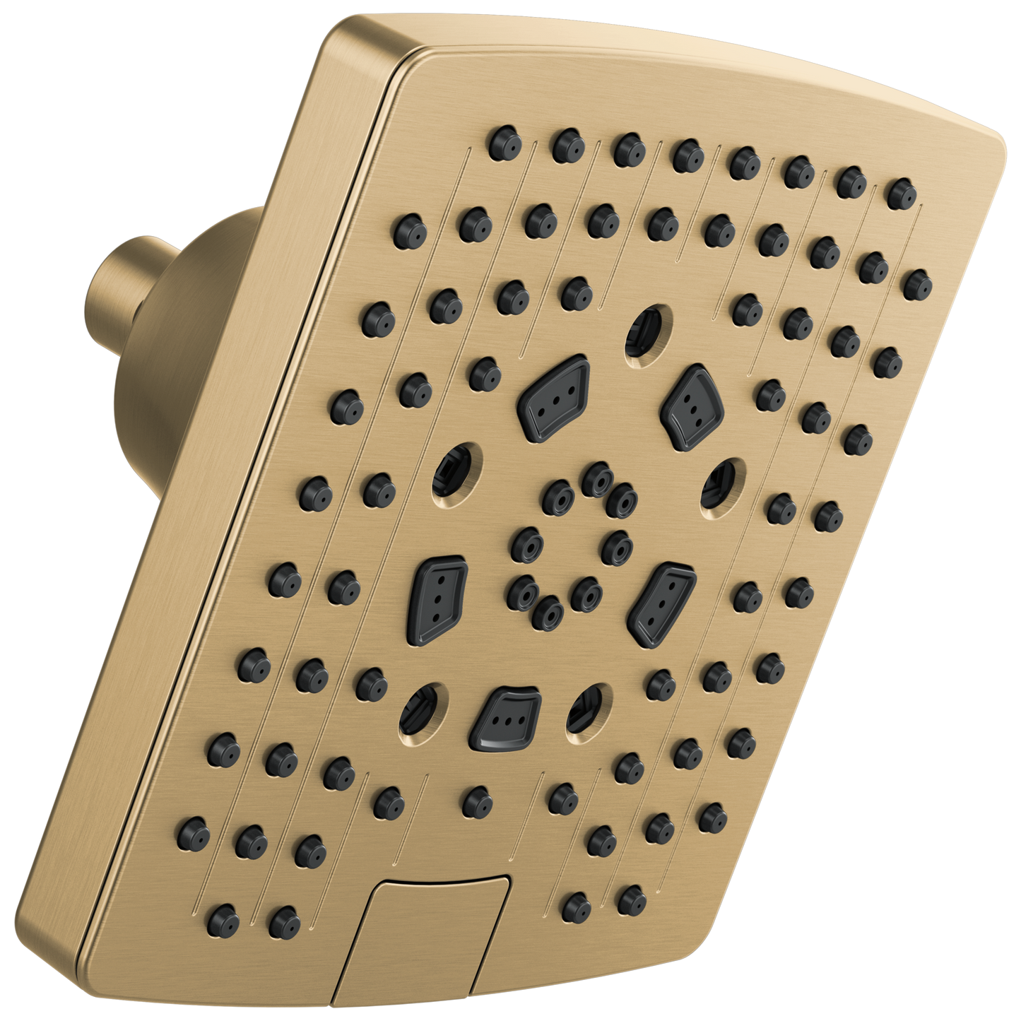 Brizo Essential Shower 87406 7” Linear Square H20Kinetic Multi-Function Wall Mount Showerhead - Luxe Gold