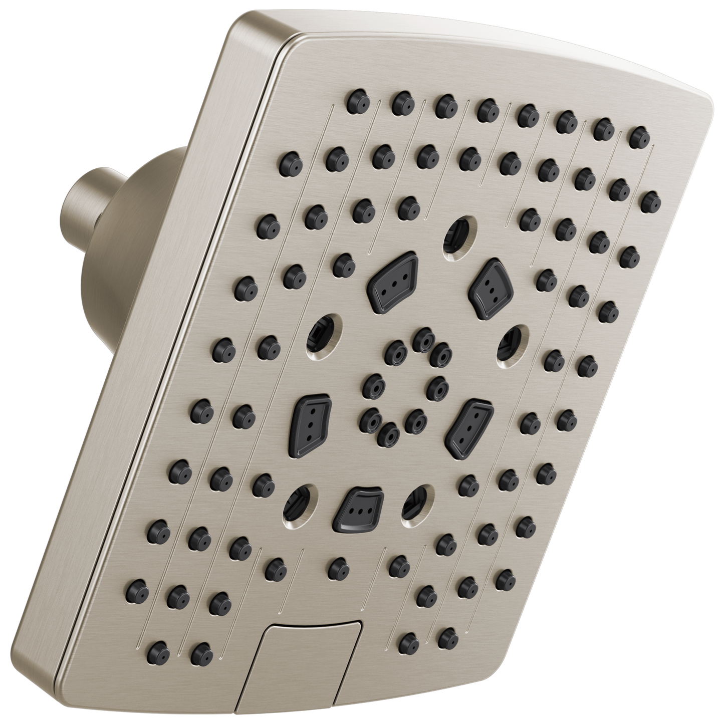 Brizo Essential Shower 87406 7” Linear Square H20Kinetic Multi-Function Wall Mount Showerhead - Luxe Nickel