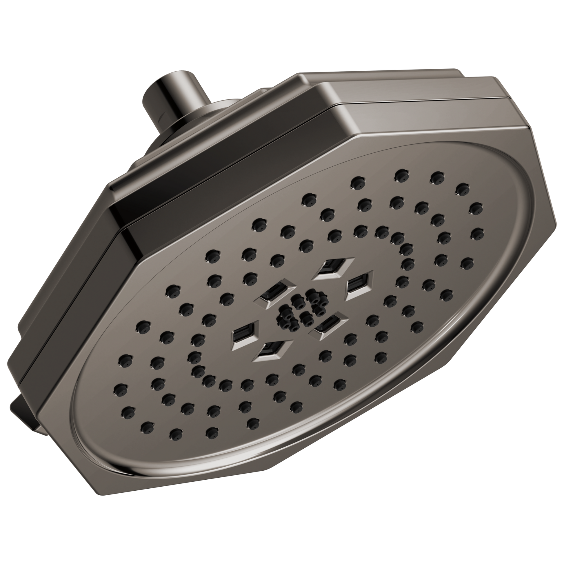 Brizo Beauclere 87465 8" H2OKINETIC Multi-Function Shower Head - Brilliance Black Onyx
