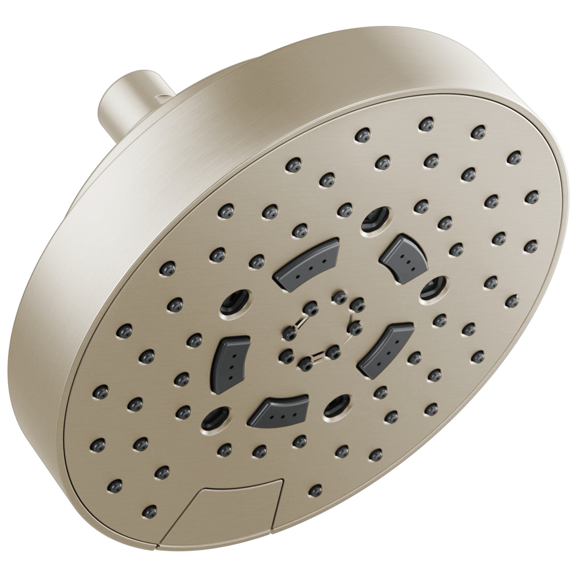 Brizo Essential Shower 87492 7” Linear Round H2Okinetic Multi-Function Wall Mount Shower Head - 1.5 GPM - Brushed Nickel