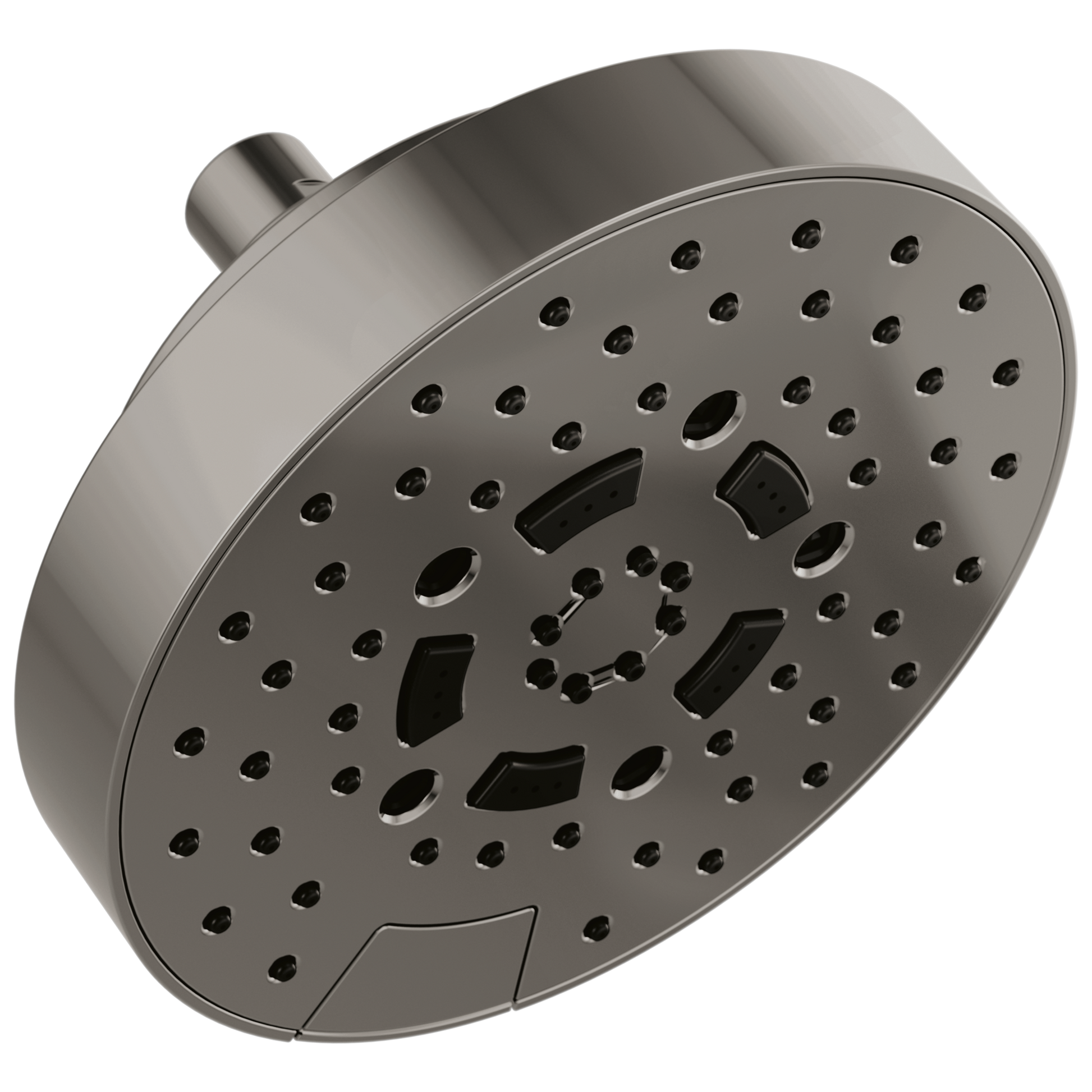 Brizo Allaria 87492 7" Linear Round H2Okinetic Multi-Function Wall Mount Shower Head - 1.75 GPM - Brilliance Black Onyx