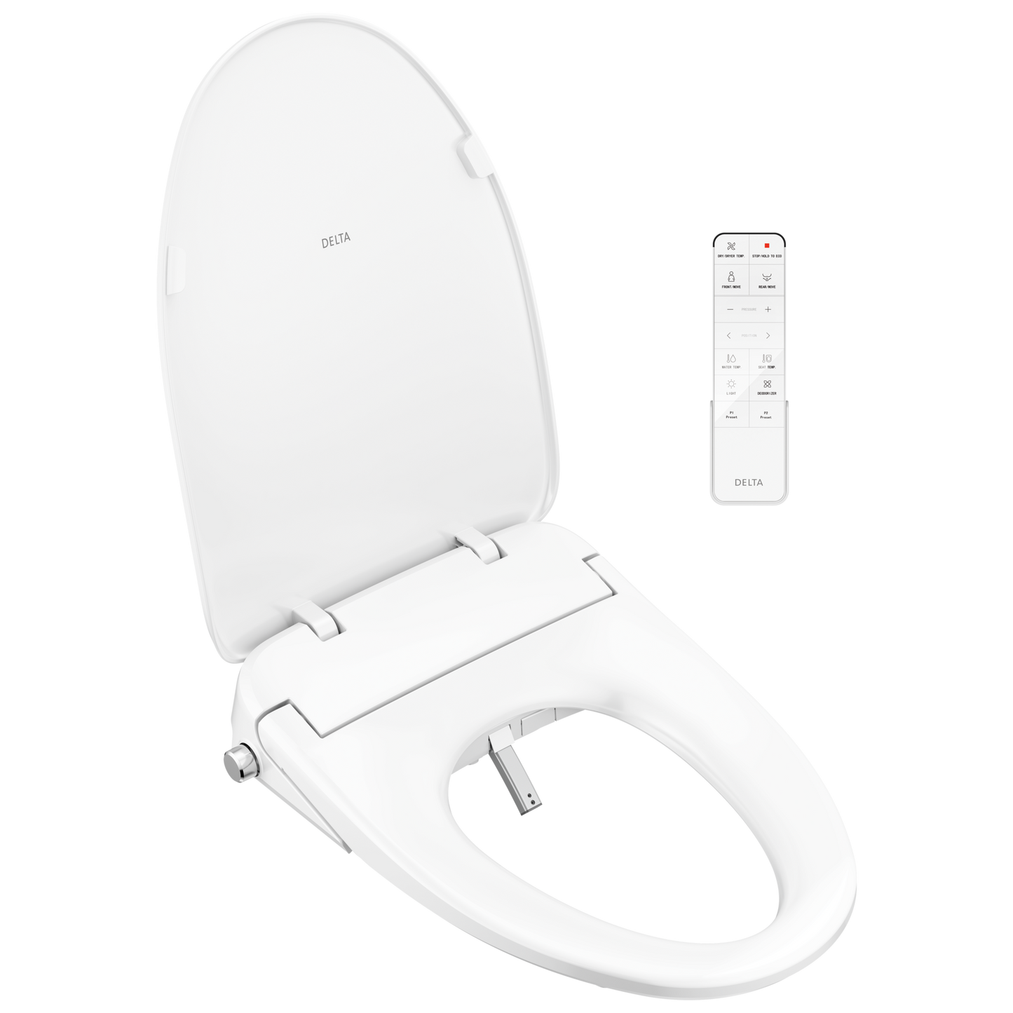 Delta Refresh 893007E Ultimate Elongated Electric Bidet Toilet Seat - White
