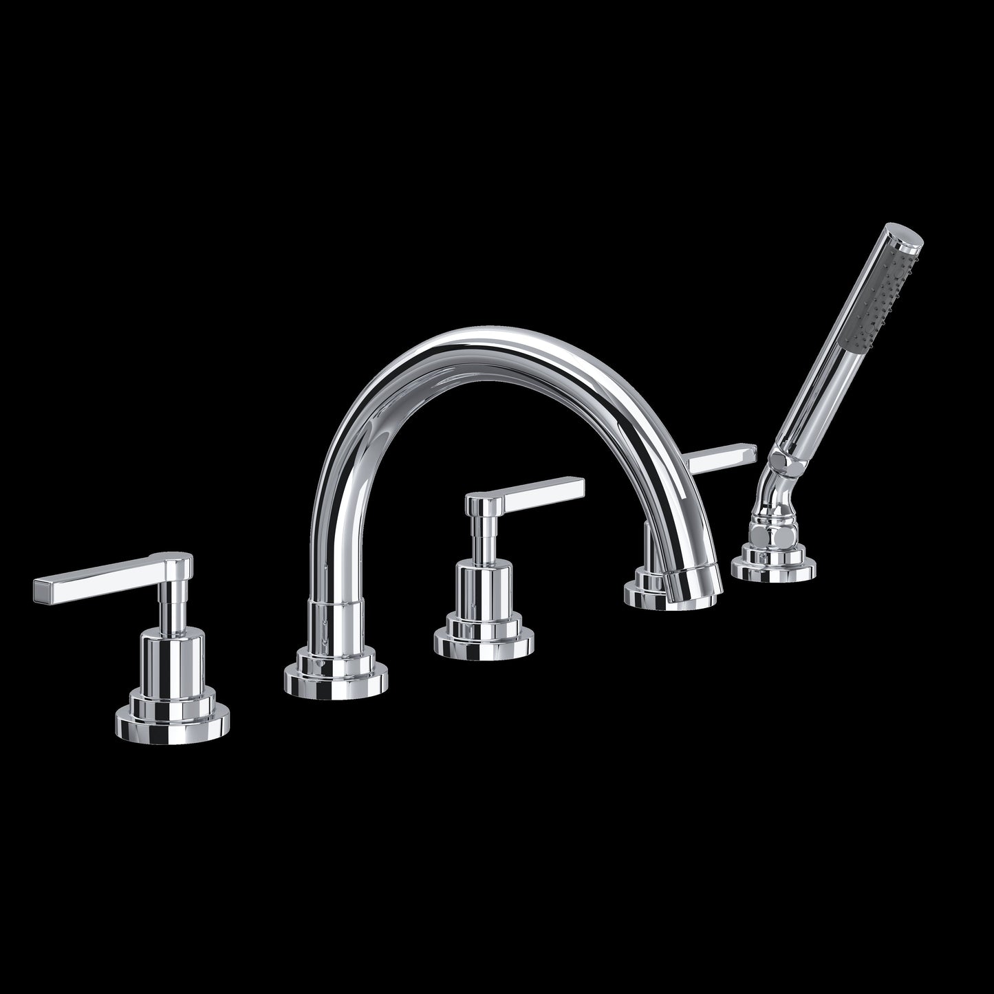 ROHL A2214 Lombardia® 5-Hole Deck Mount Tub Filler With C-Spout