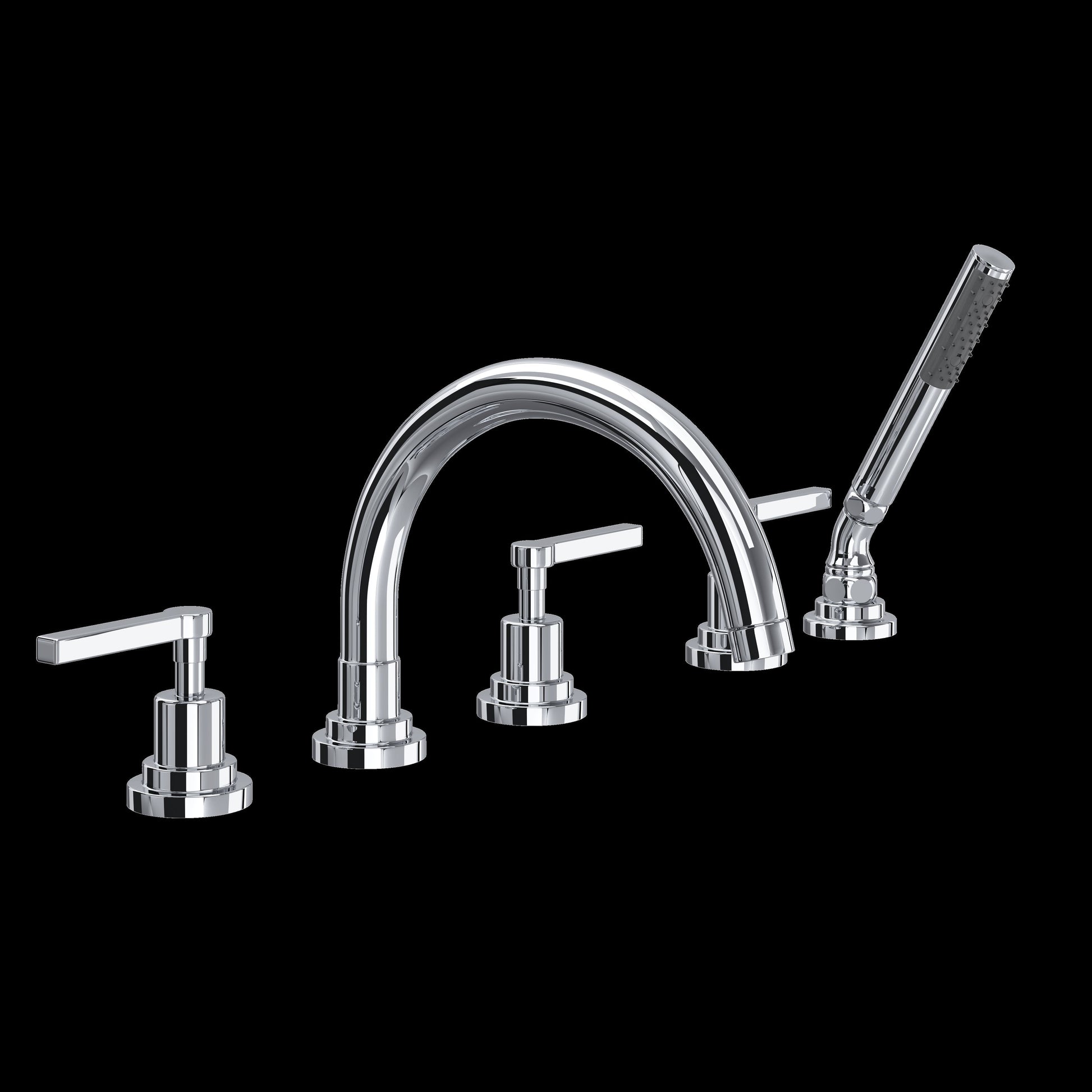 ROHL A2214 Lombardia® 5-Hole Deck Mount Tub Filler With C-Spout
