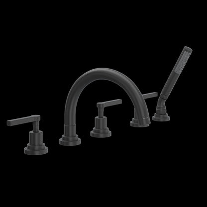 ROHL A2214 Lombardia® 5-Hole Deck Mount Tub Filler With C-Spout