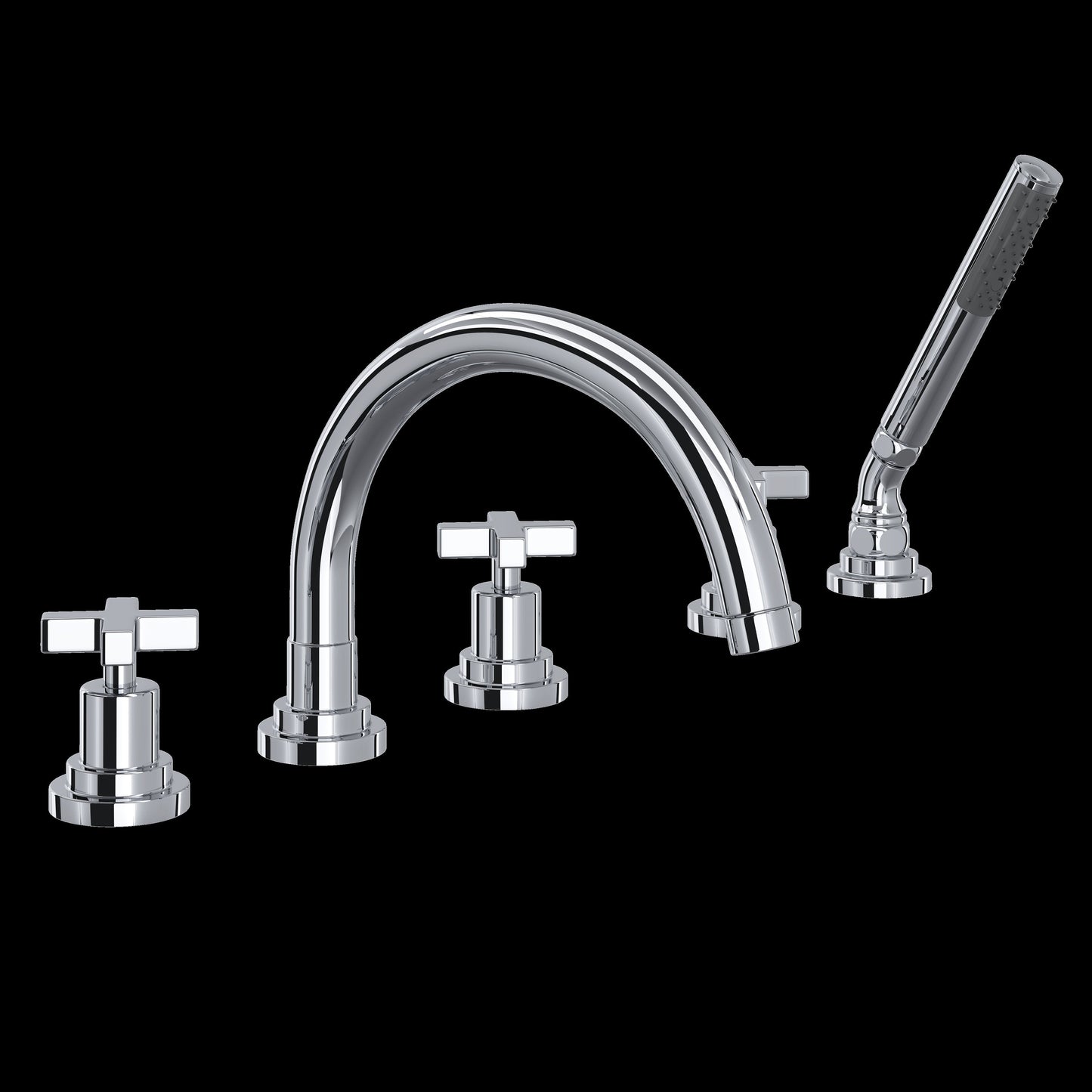 ROHL A2214 Lombardia® 5-Hole Deck Mount Tub Filler With C-Spout
