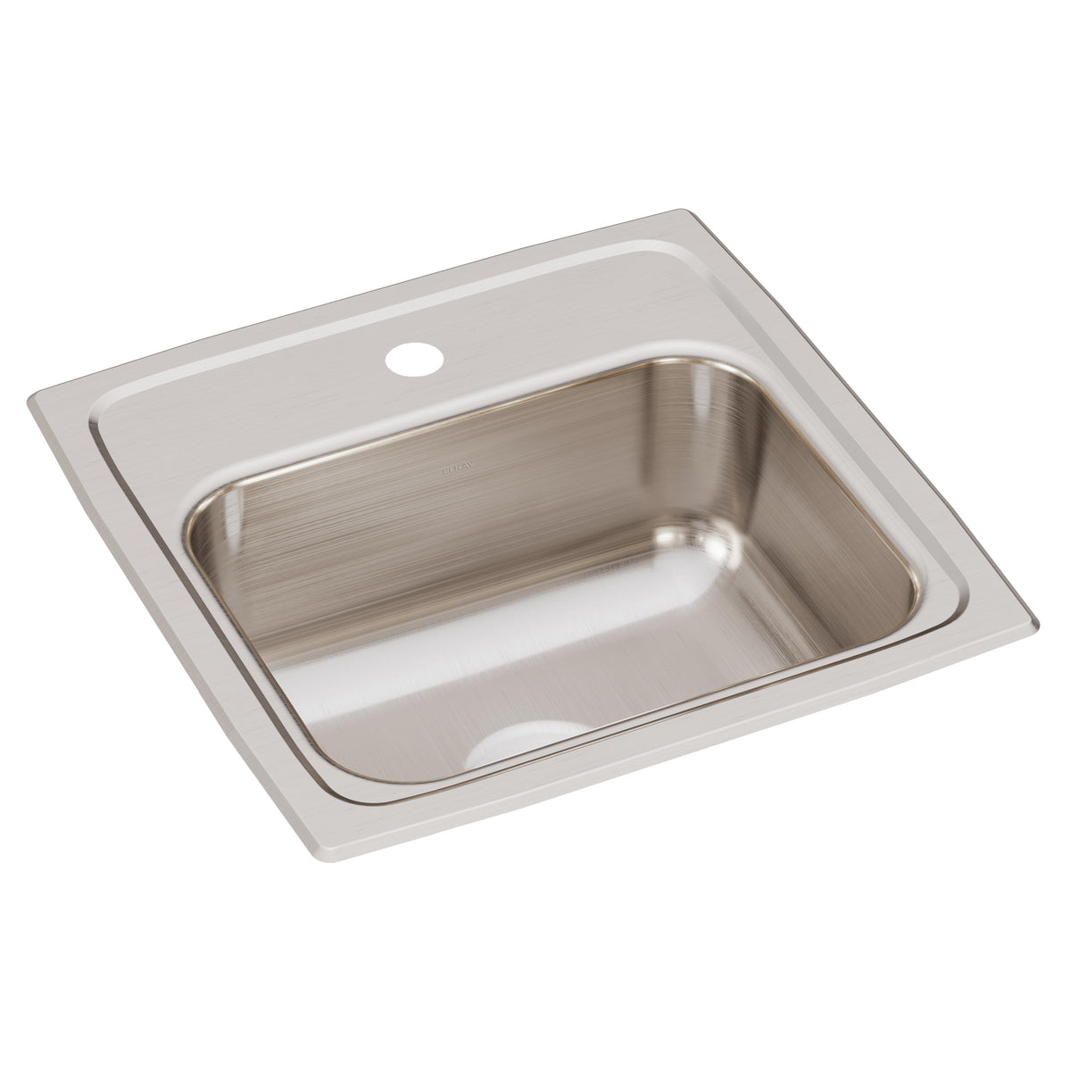 Elkay Lustertone Classic Stainless Steel 15" x 15" x 6-1/8" 1-Hole Single Bowl Drop-in Bar Sink