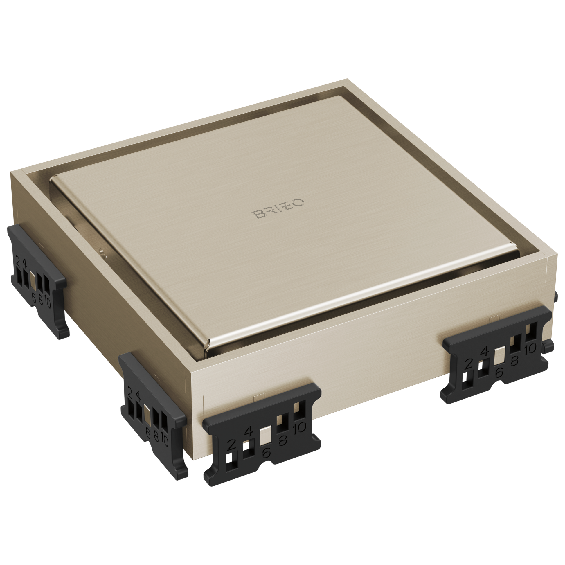 Brizo Other BT062418 4" Reversible Square Point Shower Drain - Brushed Nickel