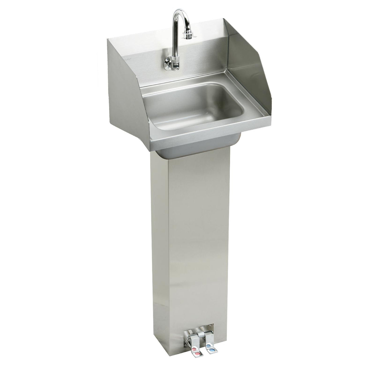 Elkay Stainless Steel 16-3/4" x 15-1/2" x 13" Single Bowl Wall Hung Handwash Sink Kit