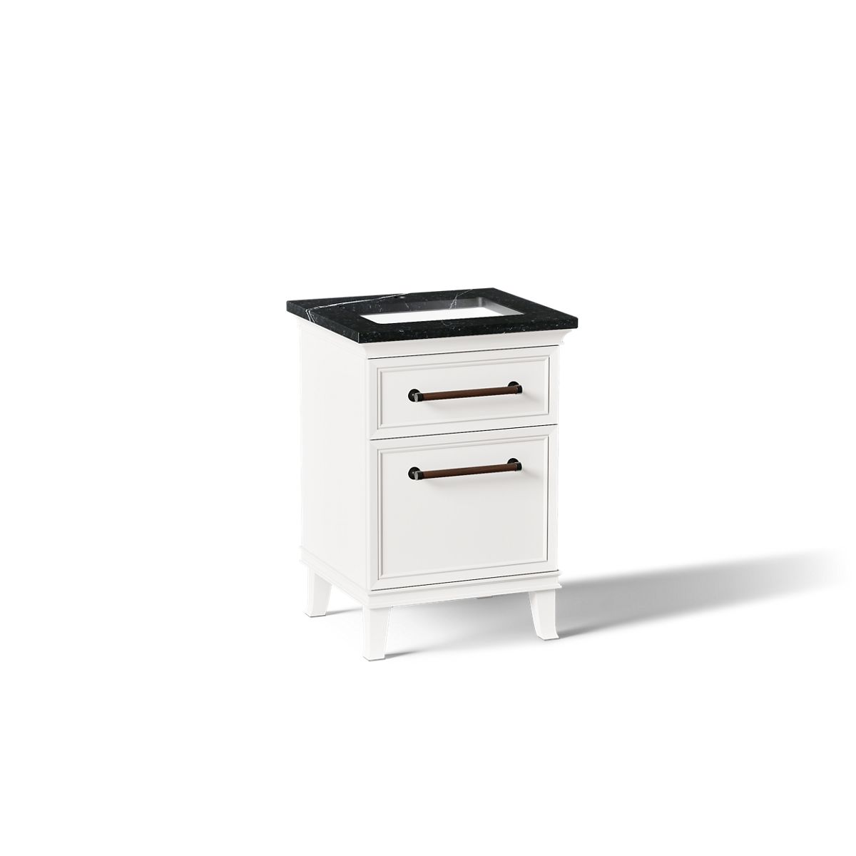 KOHLER K-CM29469-BD1 Artifacts 24" Bathroom Vanity Cabinet with Sink and Quartz Top - angled product view