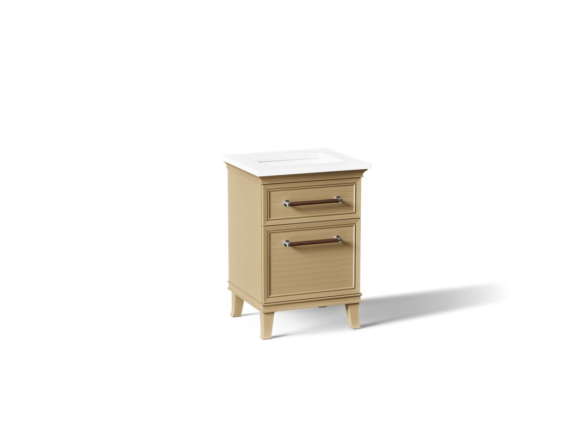 KOHLER K-CM29469-BD1 Artifacts 24" Bathroom Vanity Cabinet with Sink and Quartz Top