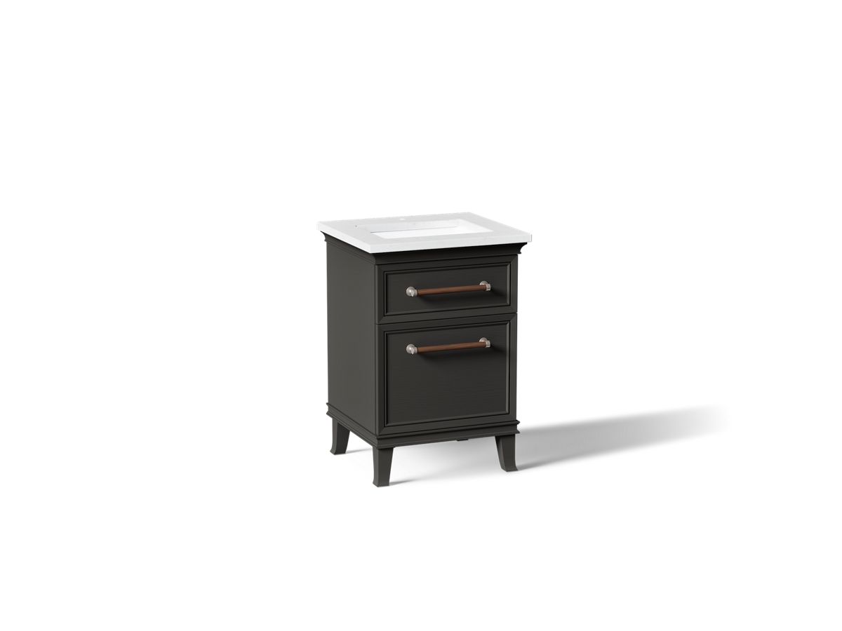 KOHLER K-CM29469-BD1 Artifacts 24" Bathroom Vanity Cabinet with Sink and Quartz Top
