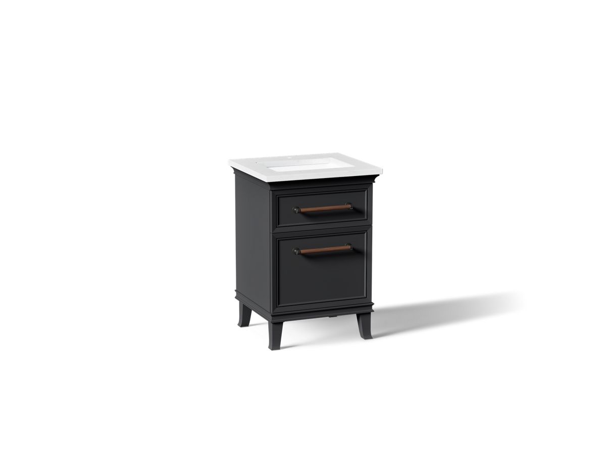 KOHLER K-CM29469-BD1 Artifacts 24" Bathroom Vanity Cabinet with Sink and Quartz Top