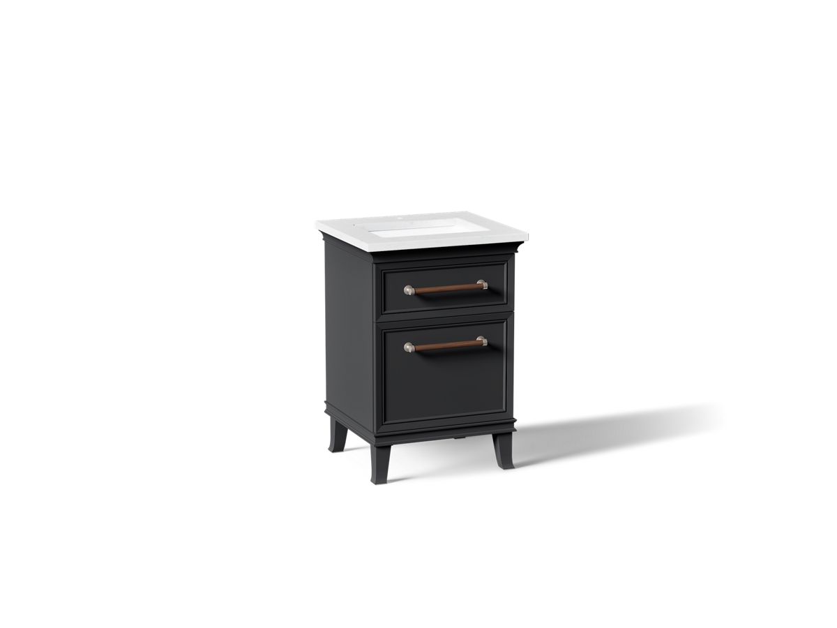 KOHLER K-CM29469-BD1 Artifacts 24" Bathroom Vanity Cabinet with Sink and Quartz Top