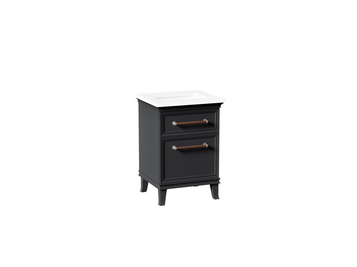 KOHLER K-CM29469-BD1 Artifacts 24" Bathroom Vanity Cabinet with Sink and Quartz Top