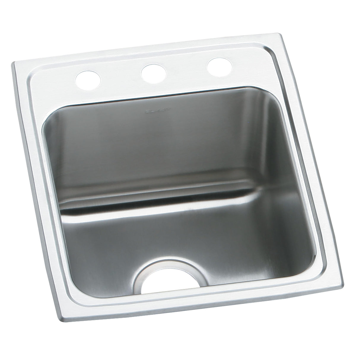 Elkay Lustertone Classic Stainless Steel 17" x 20" x 10-1/8" 3-Hole Single Bowl Drop-in Sink