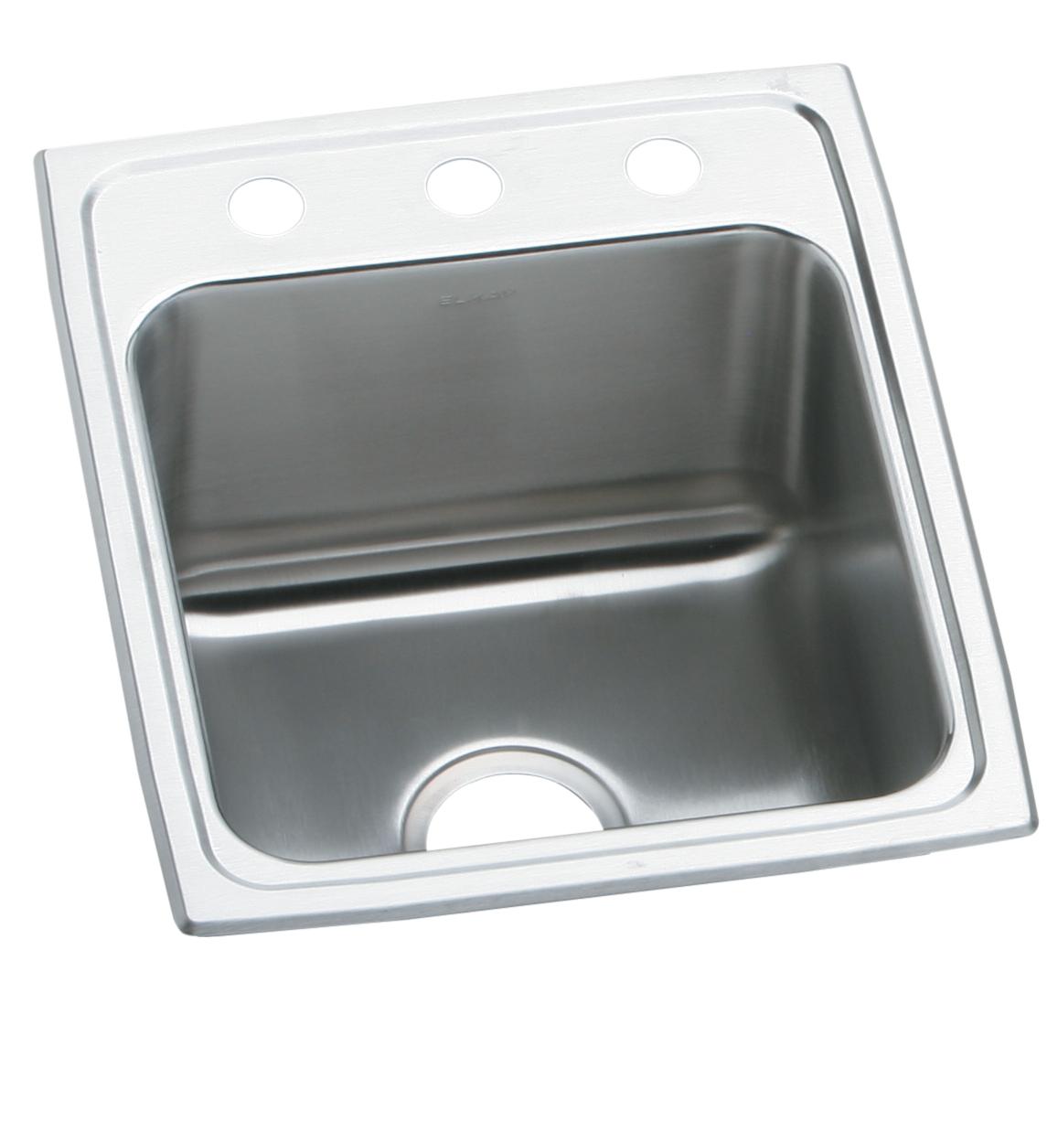 Elkay Lustertone Classic Stainless Steel 15" x 22" x 6" MR2-Hole Single Bowl Drop-in ADA Sink