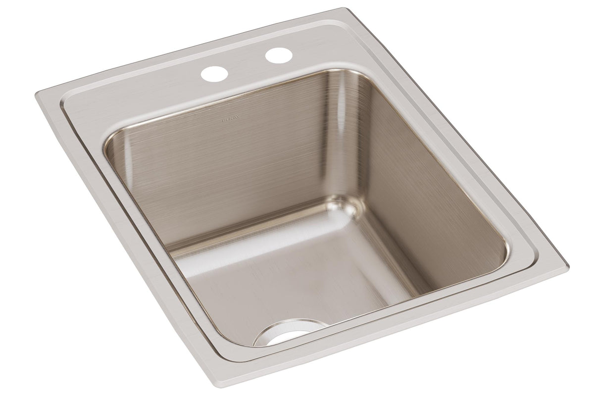 Elkay Lustertone Classic Stainless Steel 17" x 22" x 10-1/8" MR2-Hole Single Bowl Drop-in Sink