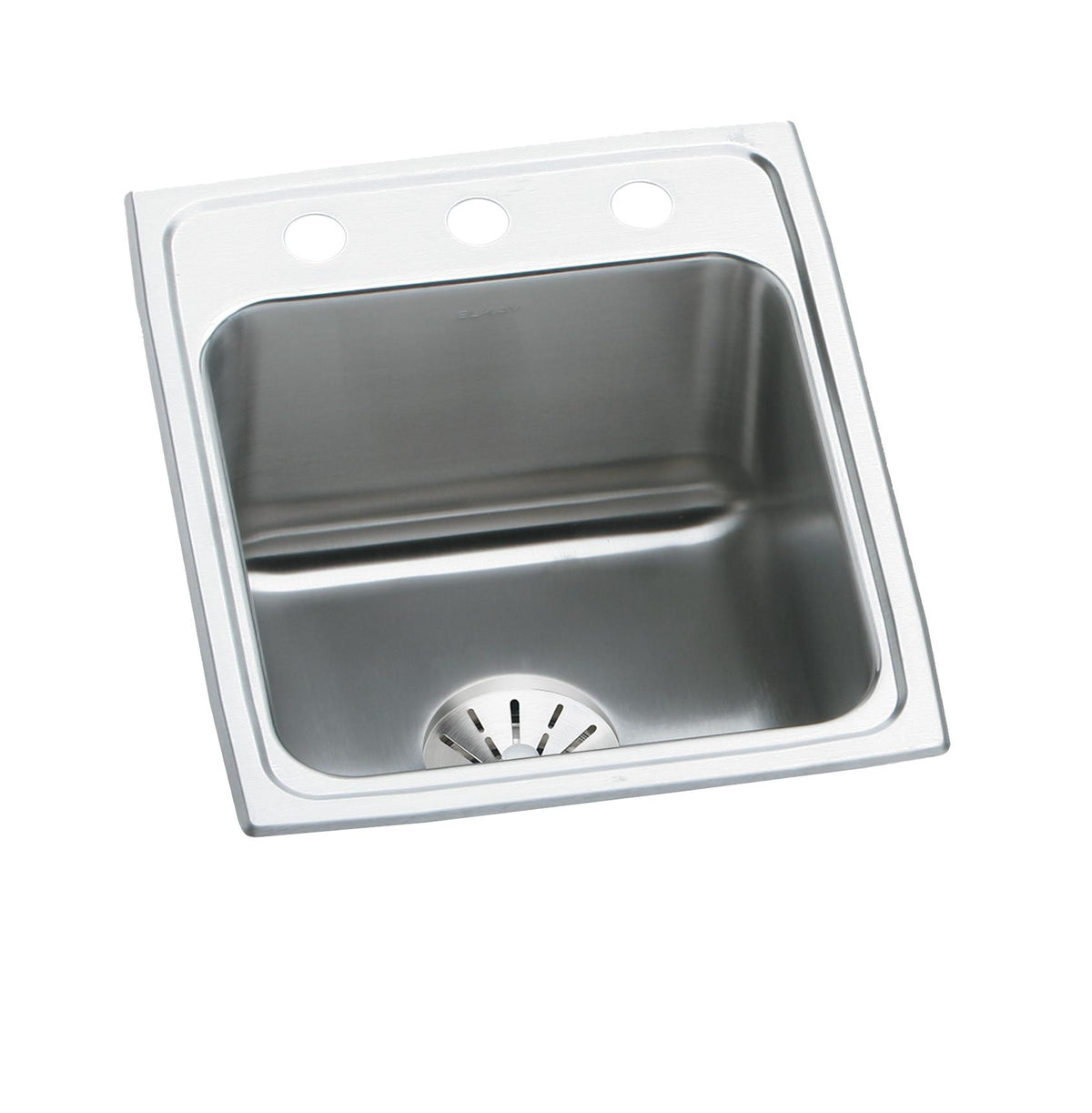 Elkay Lustertone Classic Stainless Steel 17" x 22" x 10-1/8" 3-Hole Single Bowl Drop-in Sink with Perfect Drain®