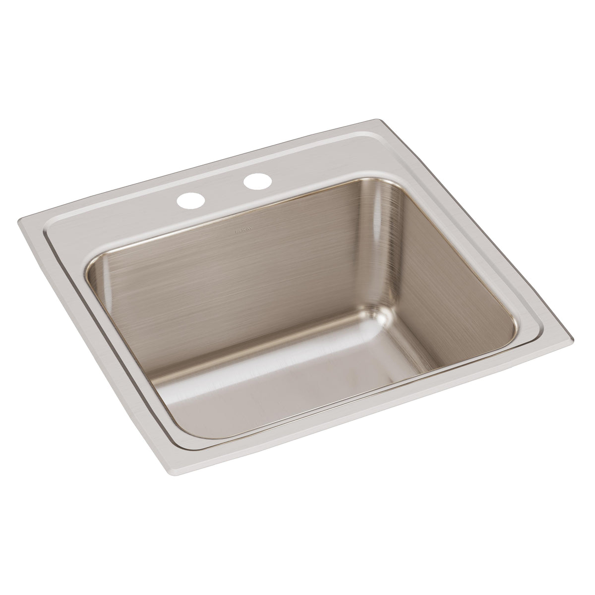 Elkay Lustertone Classic Stainless Steel 19-1/2" x 19" x 10-1/8" 2-Hole Single Bowl Drop-in Laundry Sink