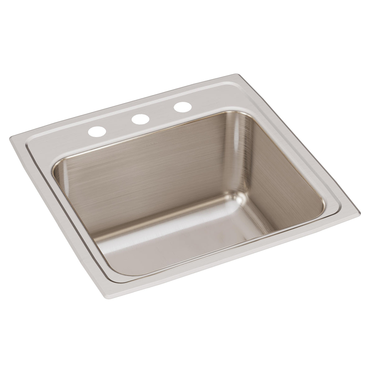 Elkay Lustertone Classic Stainless Steel 19-1/2" x 19" x 10-1/8" 3-Hole Single Bowl Drop-in Laundry Sink
